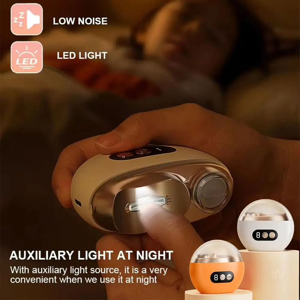 

Electric Nail Cutter With LED Light Automatic Nail Grinder Polishing Trimmer For Baby Adult Mini Manicure X6A2