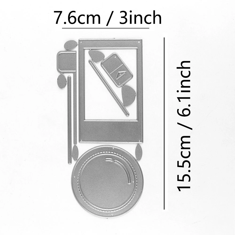 Magic Iris Camera Pull-Tab Add-On Metal Cutting Dies Embossing Diecut For DIY Card Making Scrapbooking Crafting Supplies