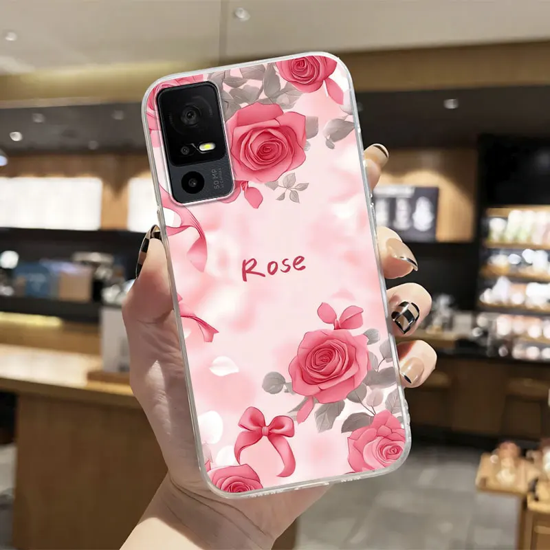 For TCL 40 SE /40 XL /40 T 405 406 408 403 Case Silicone Soft Luxury Transparent Shockproof Phone Case for TCL 40 NxtPaper Funda