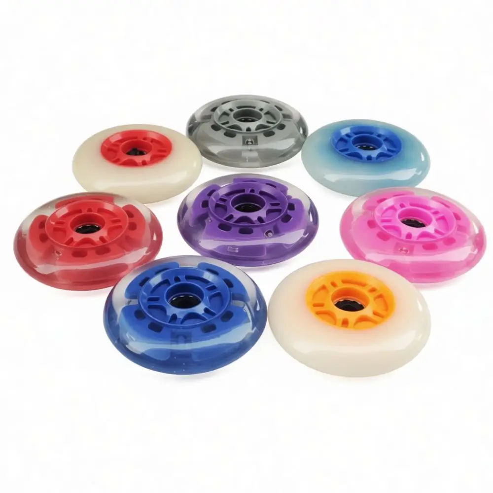 Silent PU Roller Skate Replacement Tires For BKUBA Inline Skates High Elastic Wear Resistant Wheels For Scooters Skating Sports