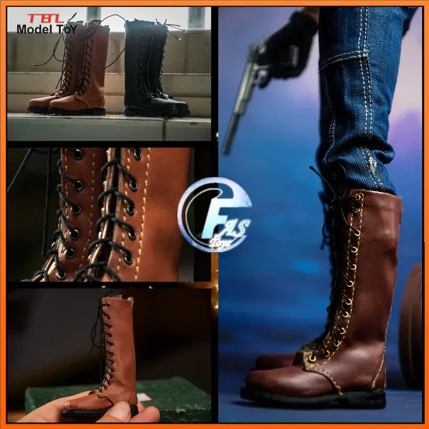 Neue 1/6 Skala Mann Figur Schuhe Lange Stiefel Schuhe Modell Solide Innen mit Füßen für 12 zoll Action Figur Körper spielzeug