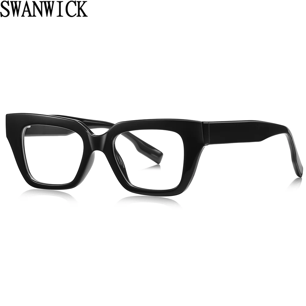 Swanwick fashion glasses frame women TR90 spring hinge acetate anti blue light glasses female accessories European style