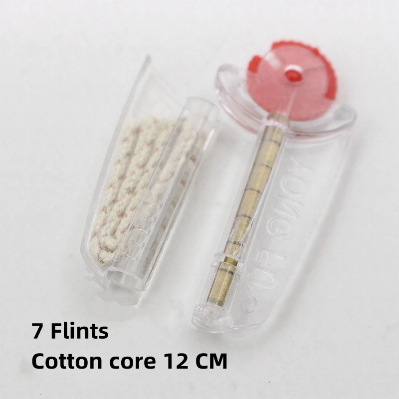 Flint Stone Cotton Wick Replacement Suit Flint Thread Starter Dispenser for Smoking Oil Kerosene Lighters Cigarette Accessorie