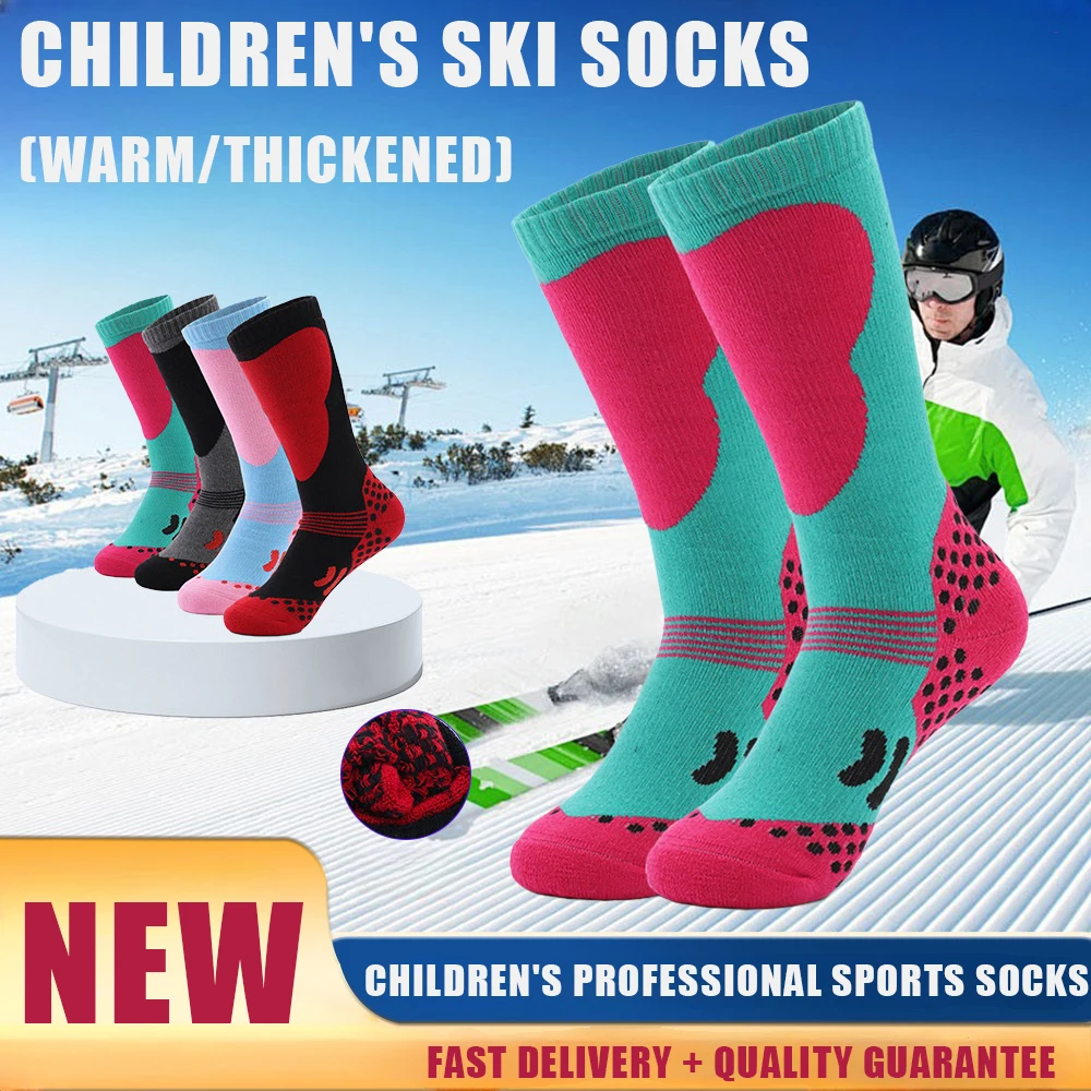 JSJM calcetines térmicos infantiles de esquí y nieve cálidos