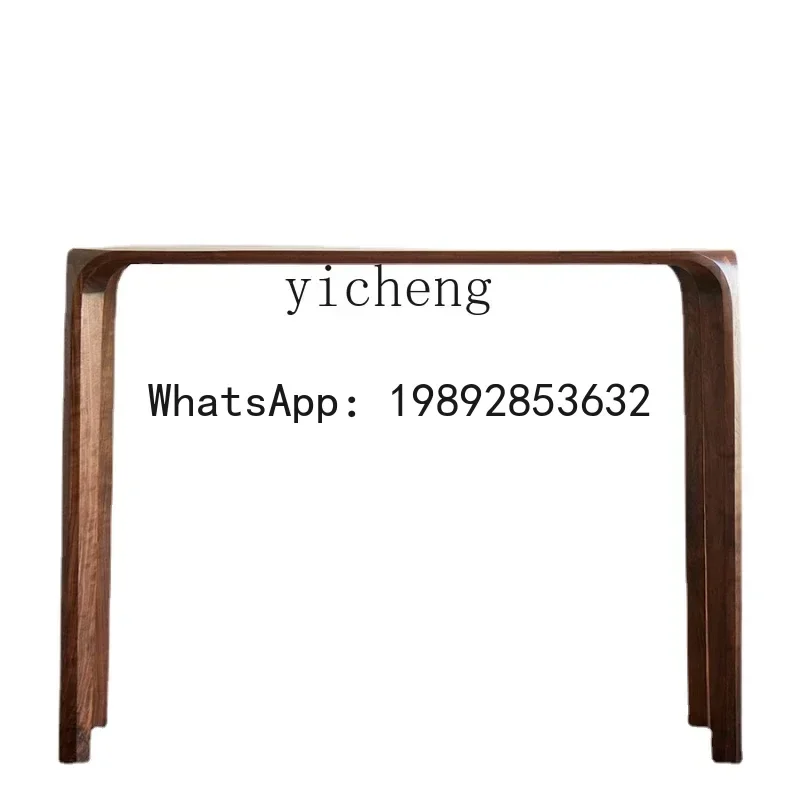 

LYY North America Black Walnut Wooden Hallway Table Length a Long Narrow Table Chinese Altar Extremely Narrow Bar Table