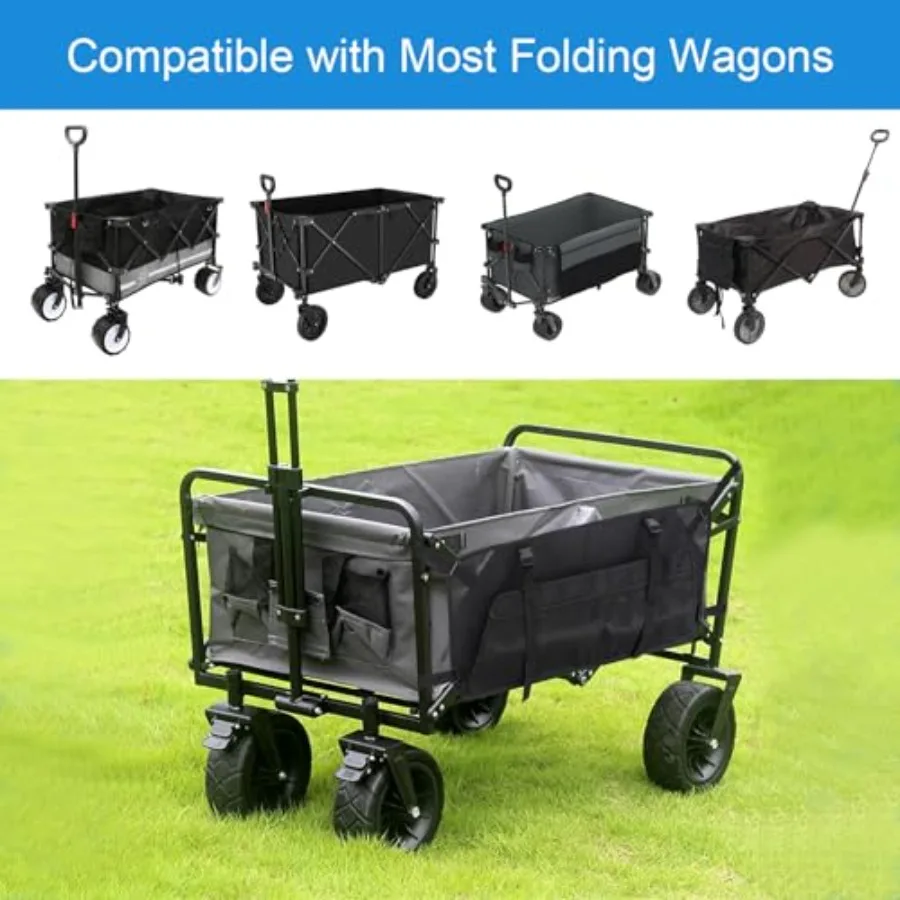 Collapsible Wagon Side Pocket for Umbrella Stroller with Large Capacity Oxford Storage Bag and Mesh Pouch Ideal for Folding Wag