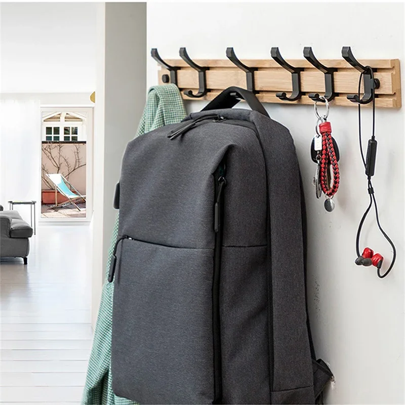 

3/4/5 Hook Wooden Hat Clothes Hanger Rack Wall Mounted Coat Rack Hook Rail Organizer for Bathroom Bedroom Kitchen Decoration