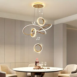 Modern Crystal LED Pendant Light Luxury Flower Ceiling Light Adjustable Lamp Bedroom Living Room Bedside Indoor Lighting Fixture