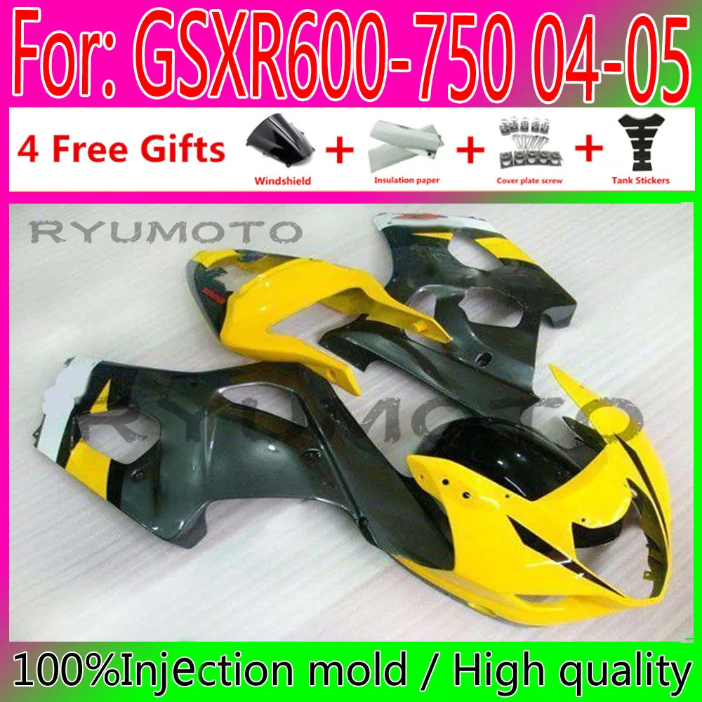 

New ABS Motorcycle Injection Mold Fairing For Suzuki GSXR600 GSXR750 GSXR 600 750 K4 2004 2005 04 05 Fairings