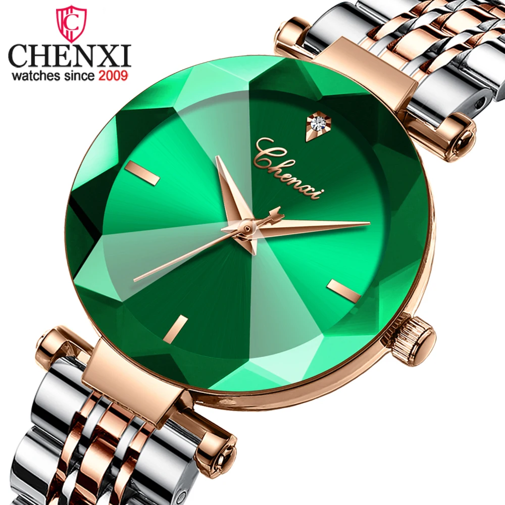 

CHENXI Women Rose Gold Watches Top Luxury Brand Waterproof Clock Quartz Watch Ladies Stainless Steel Wrist Watch Reloj Mujer