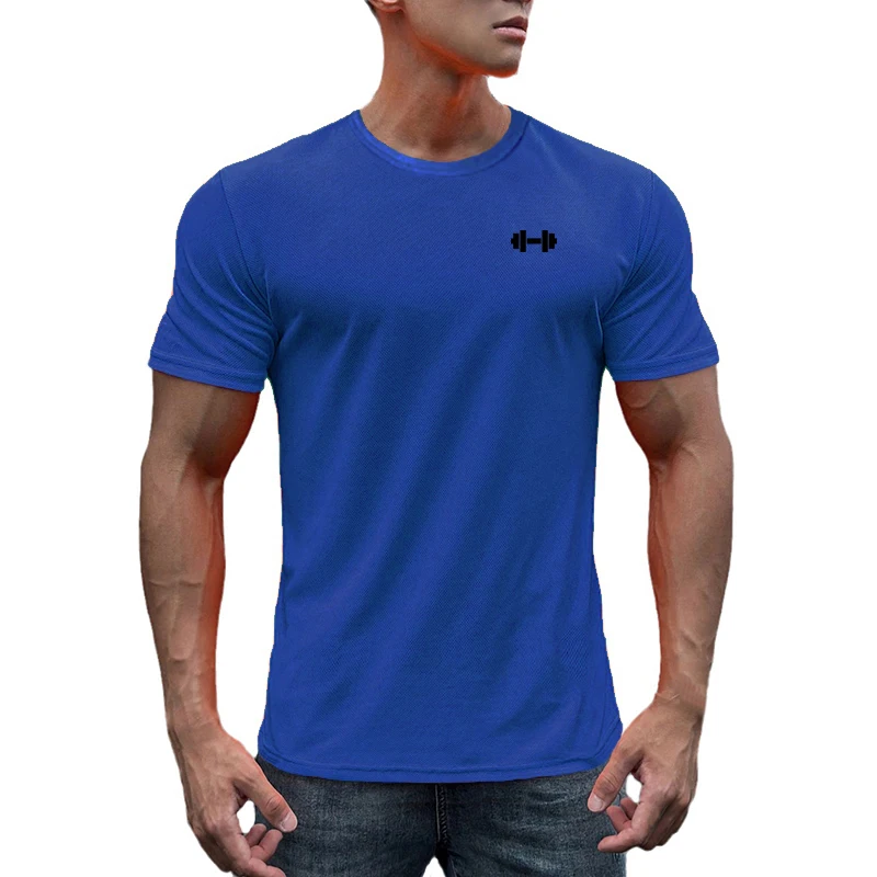Gym Fitness Muscle Short Sleeve O-Neck Clothing Summer Mesh Breathable Quick Dry Cool T-shirt Mens Bodybuilding Running Shirts image 3