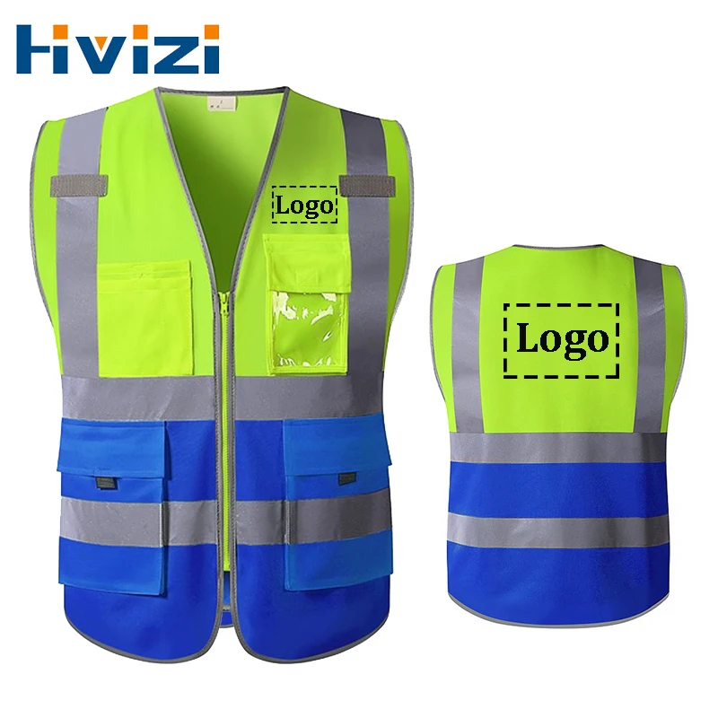 Custom Vest with Your Logo Security Safety Vest for Men with Logo Reflective Safety Vest for Work Hi Vis Vest