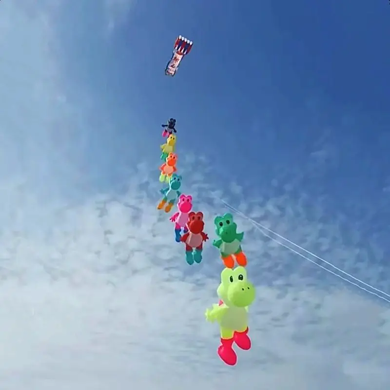 3-meter Soft Dinosaur Pendant Kite Nylon Material Display Competition Beach Kite Outdoor Entertainment Tear Resistant