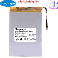 New 3.8V 6500mAh Tablet PC Battery For Alldocube Cube iPlay 40 H iPlay40 H Accumulator 5-Wire Plug +Tool