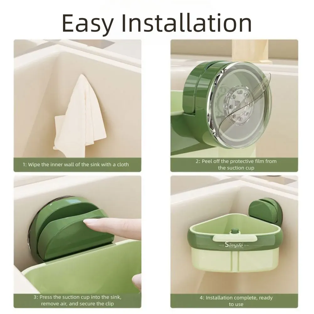 Suction Cup Sink Drainer Basket,Sink Strainer Basket,Multi-Functional Food Waste Disposal Filter,Kitchen Residual Filter Basket - Image 4