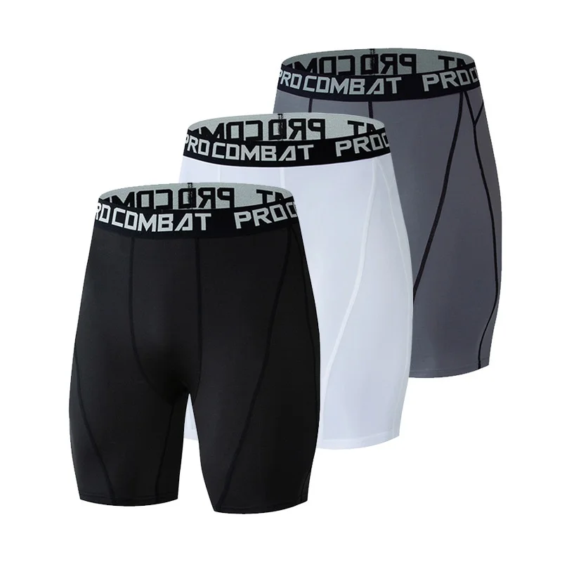 Men Fitness Compression Shorts Running Training Sport Shorts Tight Breathable Quick-drying Stretch Shorts Letter Belt Gym Shorts