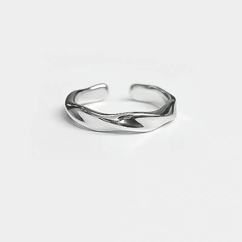 Mobius Ring For Men Simple Metal Twist Wide Index Rings personalità Punk anelli di apertura gioielli regali per Unisex 2023