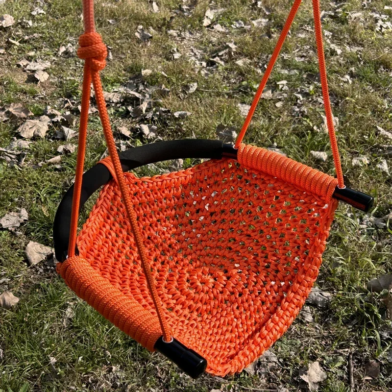 Tragbare Kind Garten Schaukel Stuhl Hängen Kinder Kindergarten Stuhl Außerhalb Innen Weben Kleine Korb Schaukel Für Kinder Schau