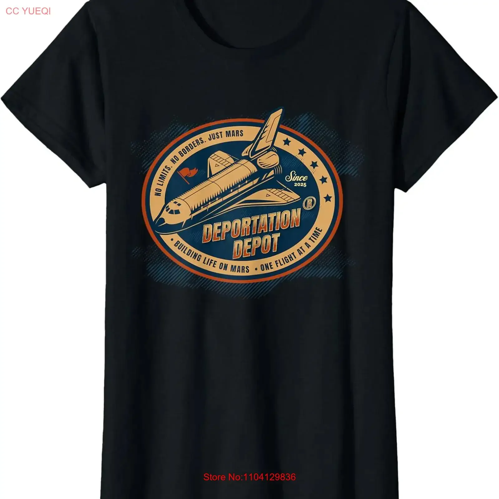 Deportation Depot Building Life On Mars Ladies' Crewneck T Shirt vintage Washed graphic fashion streetwear Stylish homme