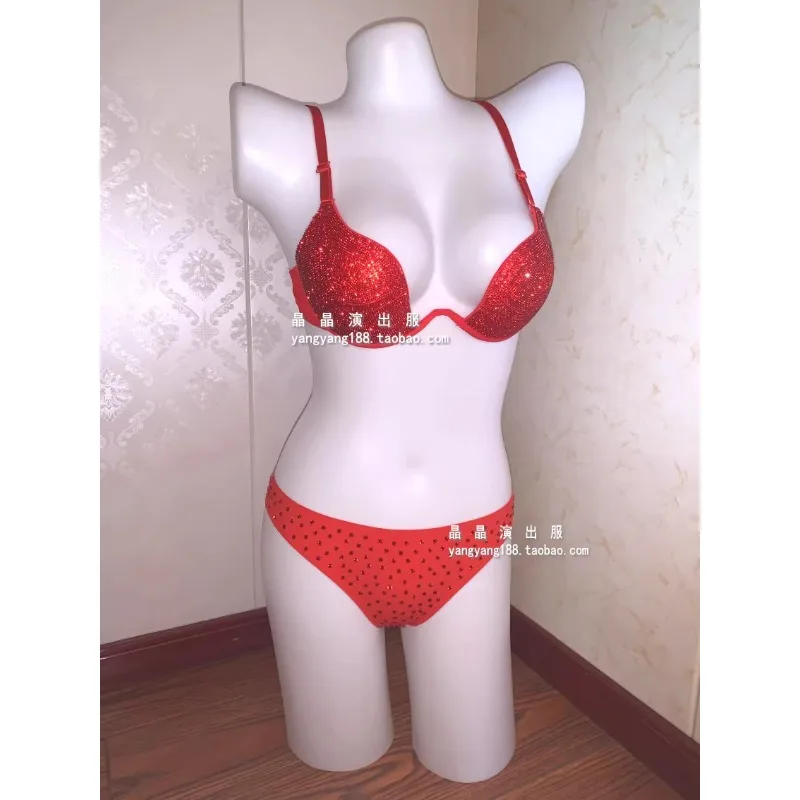 맞춤형 나이트 클럽 바 가수 DJ 댄스 활주로 공연 무대 복장 U 자형 브래지어 함께 모여 삼바 카니발 의상