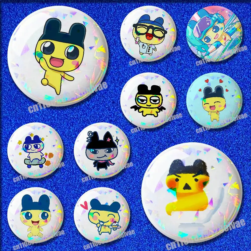 

For T-Tamagotchi M-Mametchi Emblem Round Pins Insignia Badge Case Ornament Souvenir 32mm Brooch Button