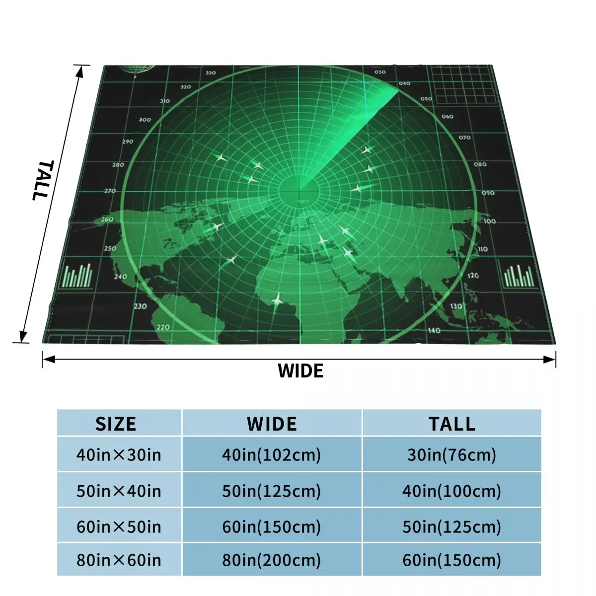 Air Traffic Controller Pilot Air Fighter Blanket Soft Warm Flannel Throw Blanket Bedding for Bed Living room Picnic Travel Home