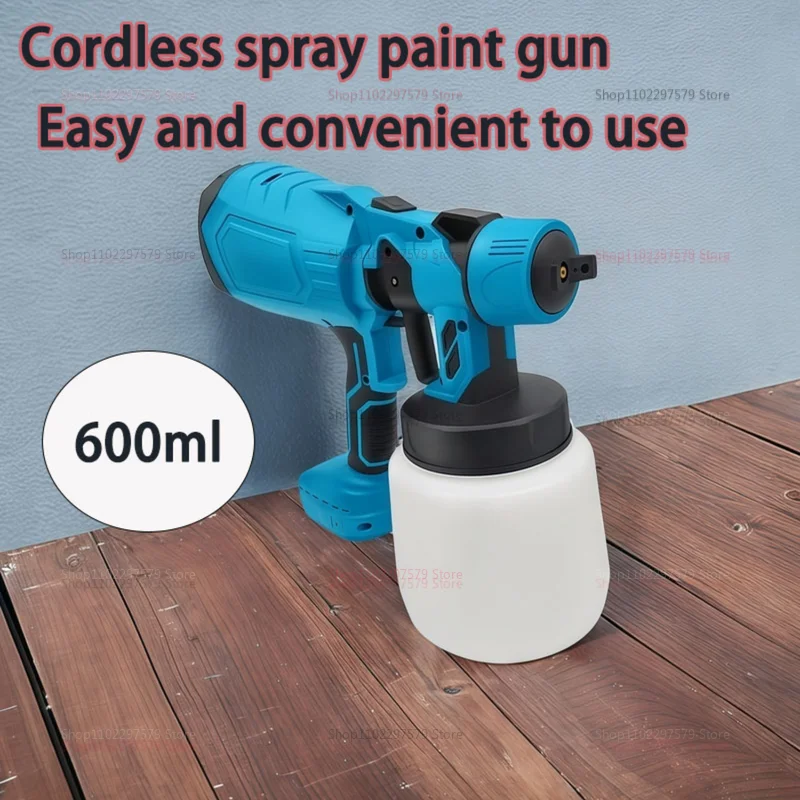 بخاخ طلاء HVLP لاسلكي يعمل ببطارية 18 فولت لخزائن الأثاث والسياج والجدران بدون بطارية وسهلة الاستخدام #2