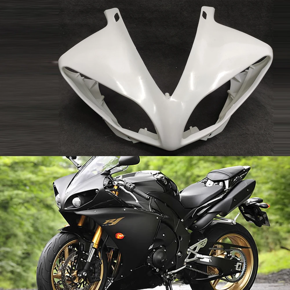 

New Unpainted White Front Upper Nose Fairing Injection Molding For Yamaha YZF R1 2009 2010 2011 2012 09-12
