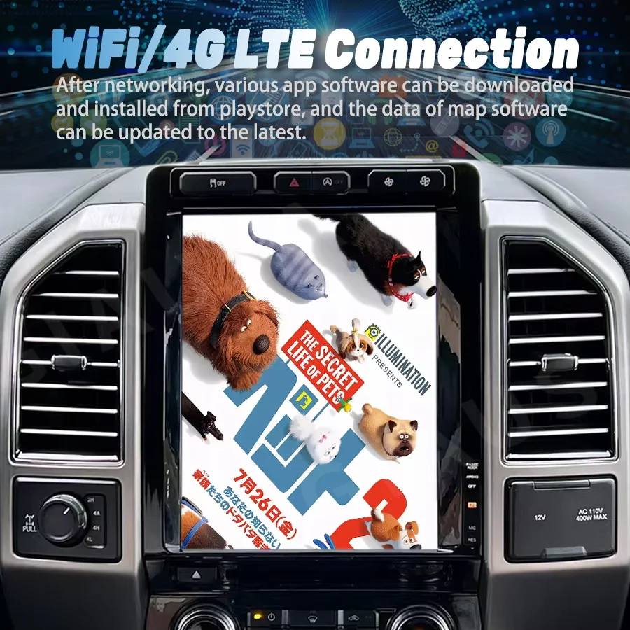 2025 جديد لفورد F150 2015-2019 مشغل وسائط متعددة سيارة لاسلكية CarPlay الملاحة CarPlay راديو السيارة ستيريو شاشة تعمل باللمس DSP #6