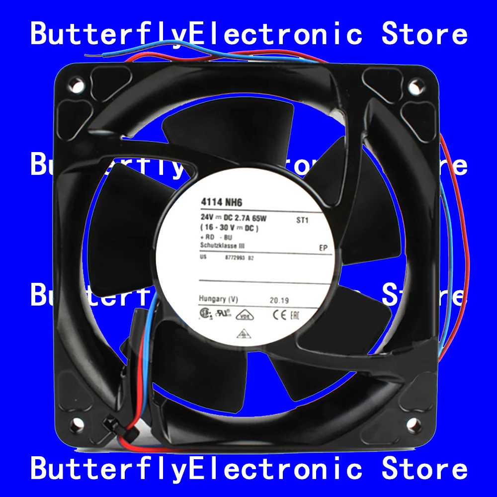 NEW ORIGINAL 4114NH6 4114 NH6 24VDC 65W 12038 COOLING FAN COOLER 119 x 119 x 38 mm
