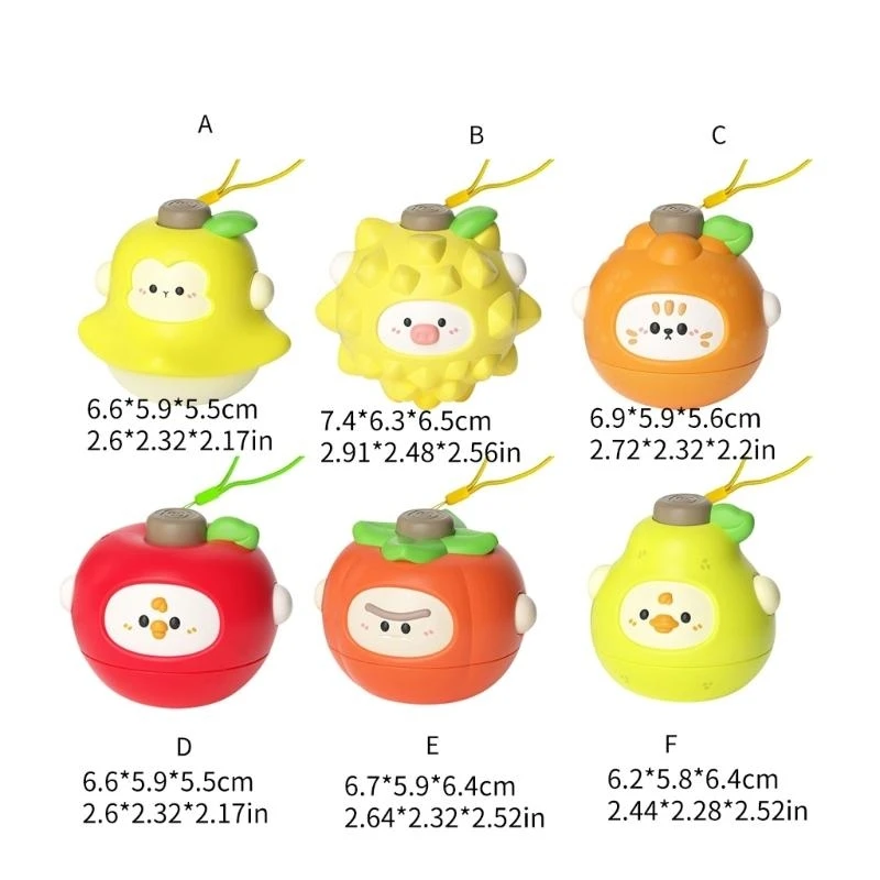 Jouet bureau gyroscopique dessin animé pour enfants, en forme Fruit, lancement gyroscopique interactif, cadeau 15UB