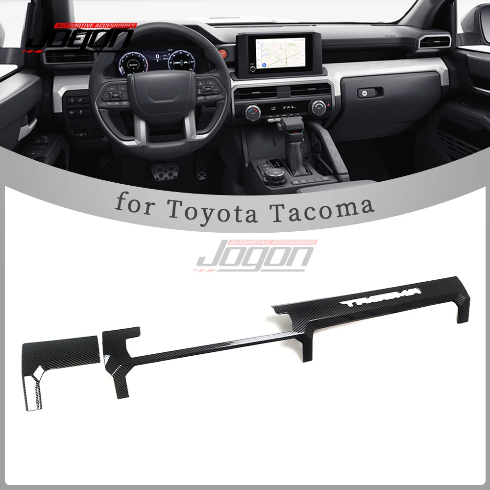 

For Toyota Tacoma 2024 Carbon Look Car Interior Central Dashboard Panel Console Instrument Sticker Cover Trim Accessories