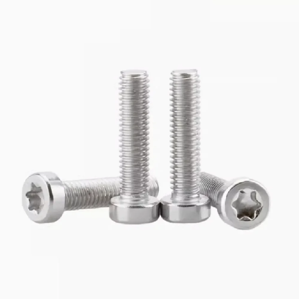 5-50pcs M1.6 M2 M2.5 M3 M4 M5 M6 M8 304 A2-70 Stainless Steel ISO14580 Torx Six-Lobe Thin Low Short Profile Head Cap Bolt Screw