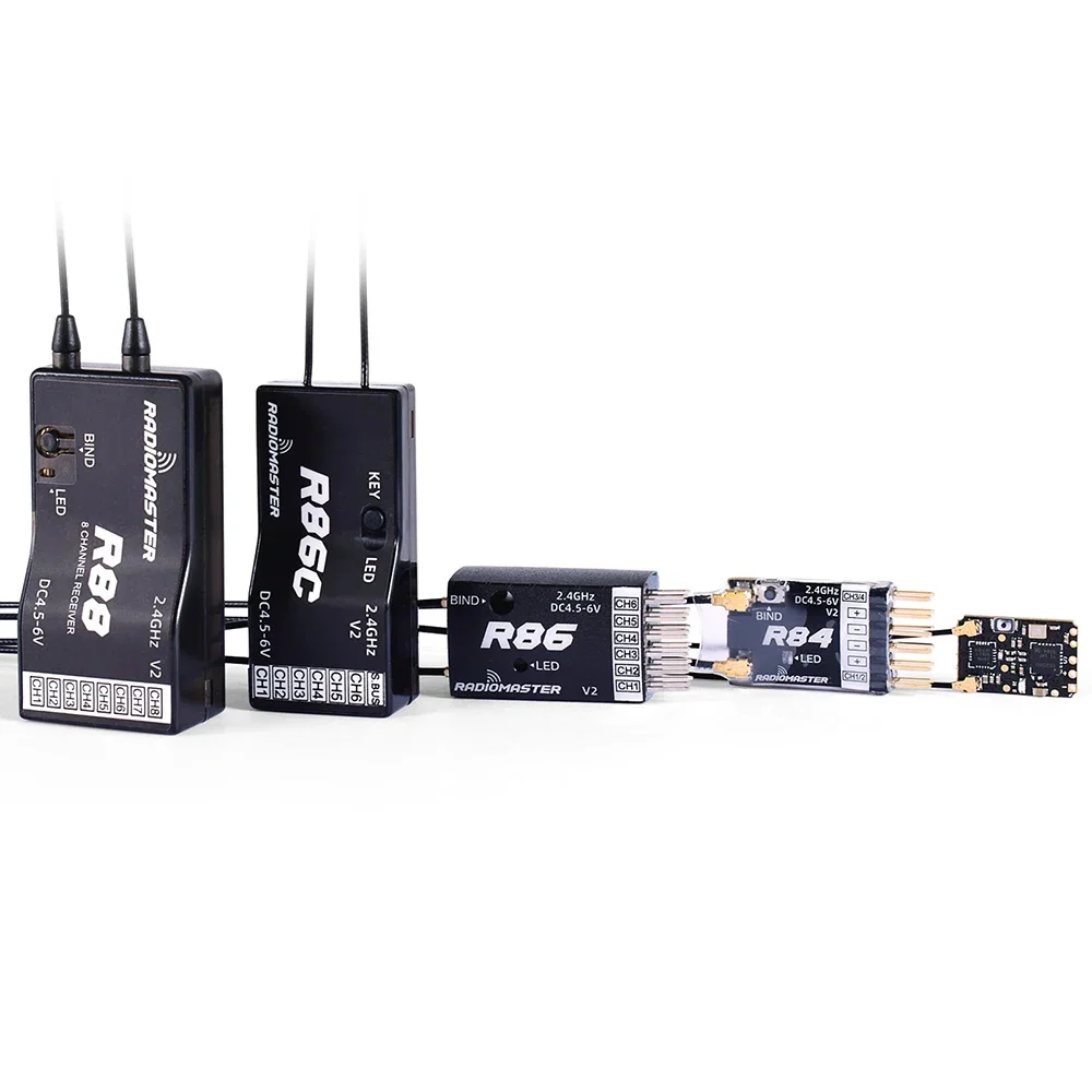 Radiomaster R81 R84 R86 R86C R88 V2 Receiver Receptor 4CH-16CH for FRSKY D8 D16  RC FPV Drones Parts