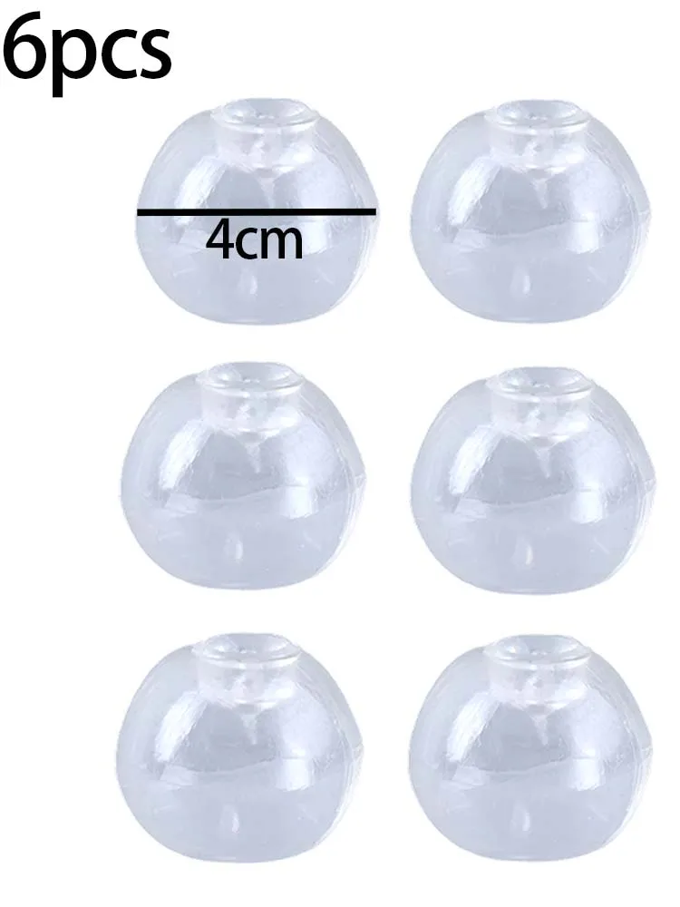 6 Stück Transparente Weiche TPR Leere Ballhüllen DIY Handgemachtes Bubble Squishy Spielzeug zur Stresslinderung Quetsch-Fidget-Spielzeug für Bastelarbeiten