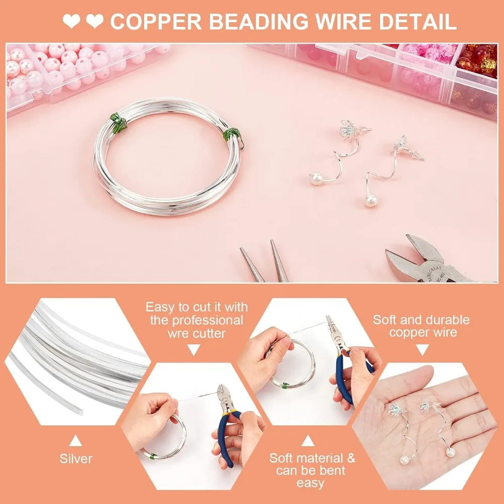 20 Gauge 16 Feet Brass Square Wire Silver Brass Wire for Jewelry Beading Craft Work