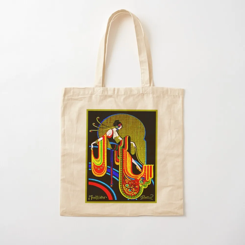 

FLAPPER : Vintage 1920 Art Deco Beautiful Print Tote Bag custom tote personalized Canvas