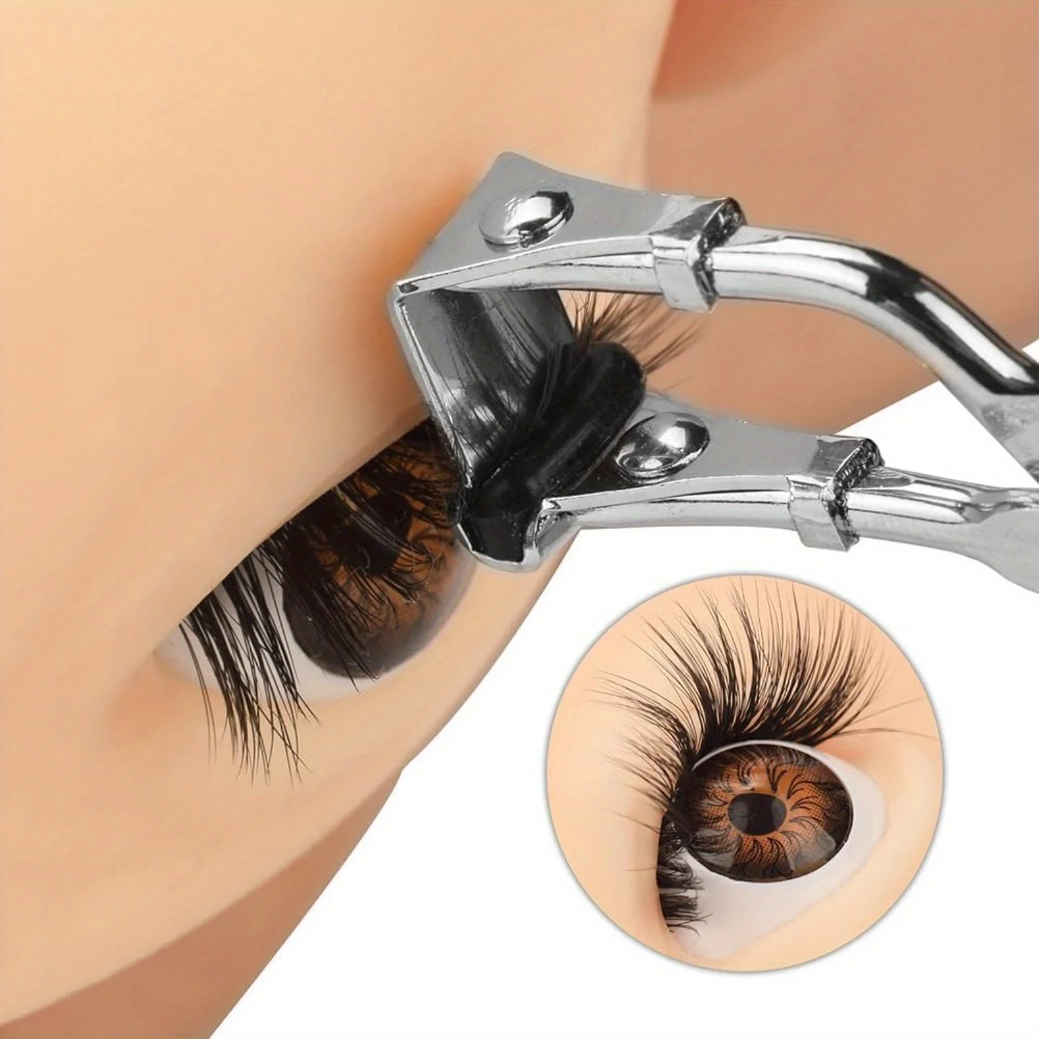 2PackPartial Eyelash Curler Professional Segmented Mini Lash Curler for Eye Corner Tail Portable Eyelash Lifting Makeup Tool Kit