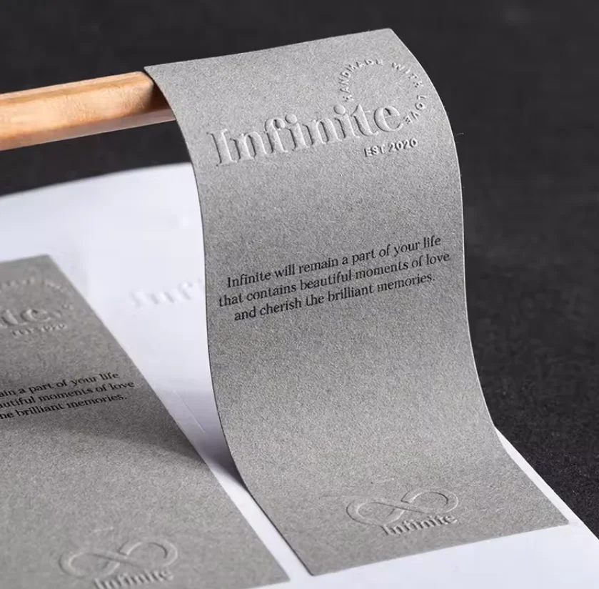 

Customized high-end 3D embossed stickers, colored matte self-adhesive texture paper labels for product packaging