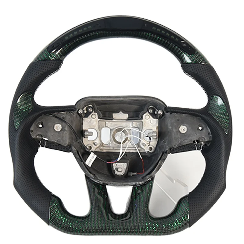 Forged High Quality Glossy . Fiber Steering Wheel With LED Display for Dodge Charger Challenger