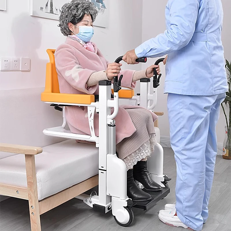 Multifunctional shift chair, electric lift chair for paralyzed elderly, home care bathing lift transfer vehicle for disabled peo