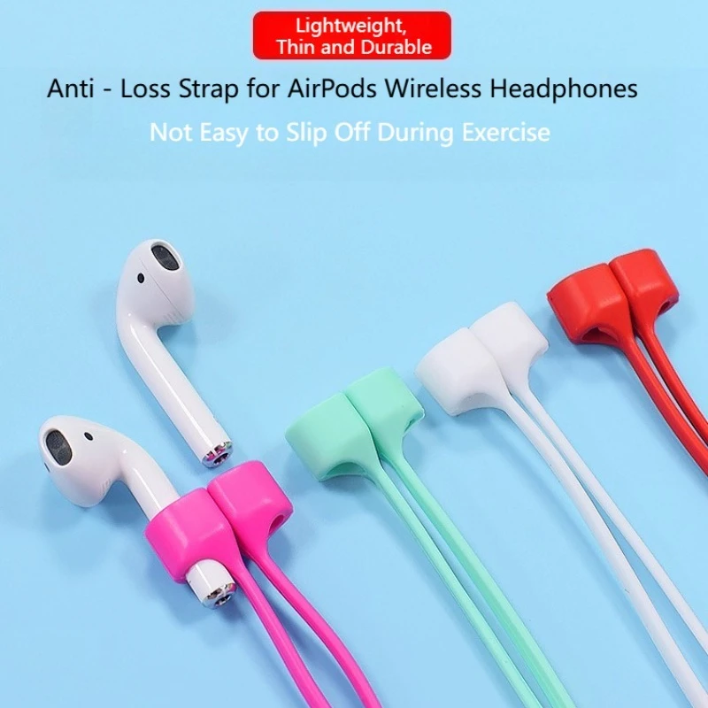 حزام رقبة من السيليكون المغناطيسي المضاد للخسارة لأجهزة Apple AirPods - حبل ناعم ومريح غير مرئي يحافظ على أجهزة AirPods الخاصة بك بشكل طوال اليوم