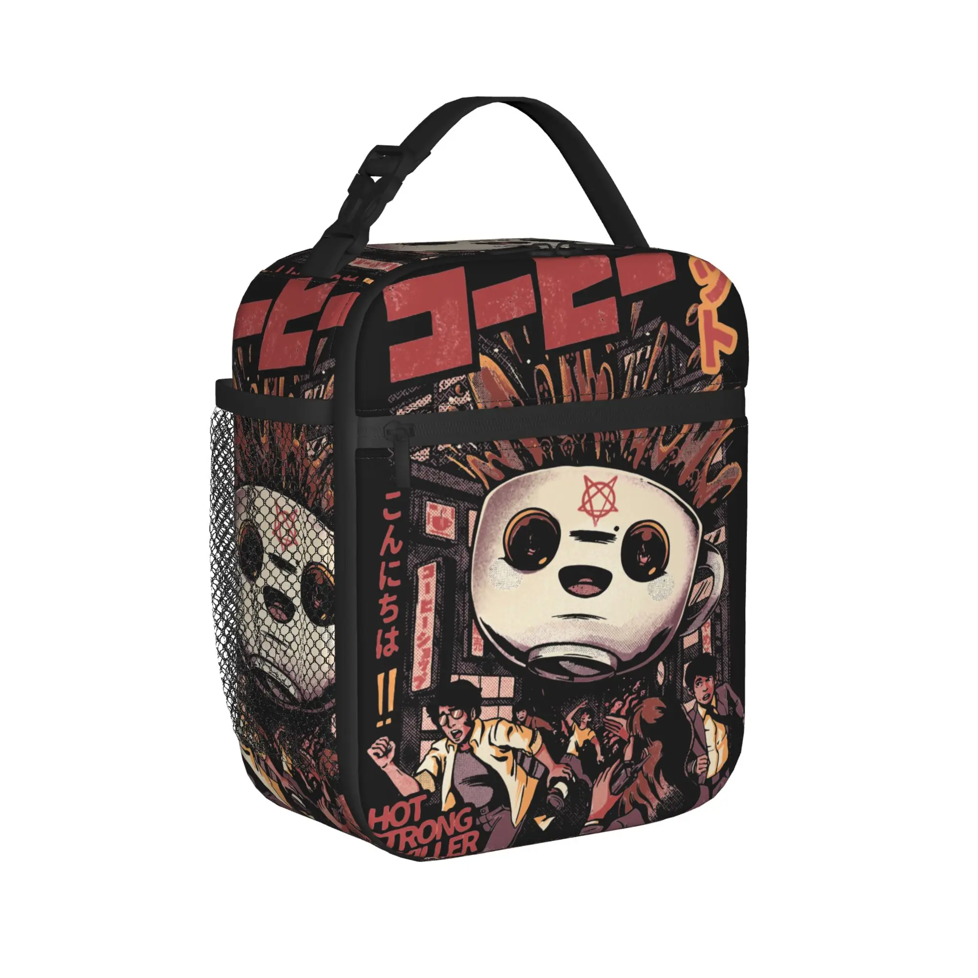 Black Magic Coffee Insulated Lunch Bag Thermal Bag Reusable,Meal Container Baphomet Horror Halloween Supernatural Tote Lunch Box