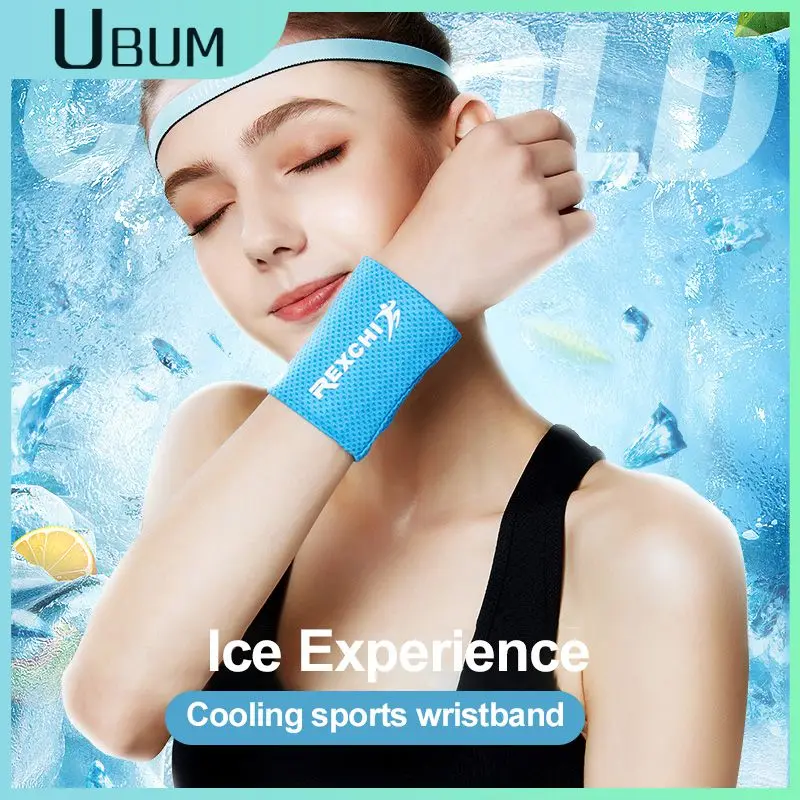 1 Pcs Wrist Sports Wristband Quick-drying Cooling Solid Color SweatBand Adjustable Wrist Support Wristband For Fitness Running