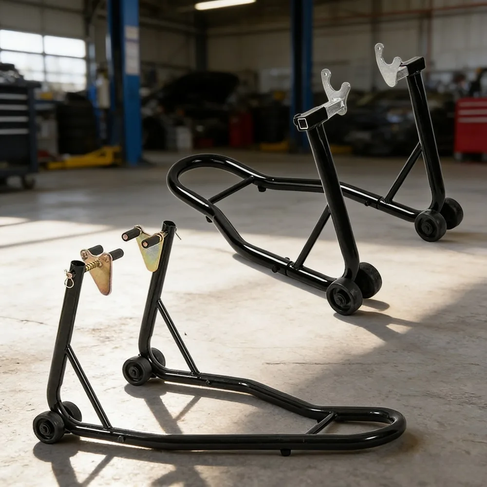 

Motorcycle Front & Rear Wheel Stand Full Set Wheel Support Frame Tire Repair Tool for Motorcycle Maintenance