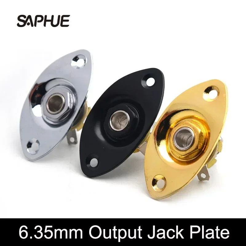 

Jack Plate Socket for LP Electric Guitar Pickup, Oval, Guitar Output Jack, 6.35mm, 2Pcs