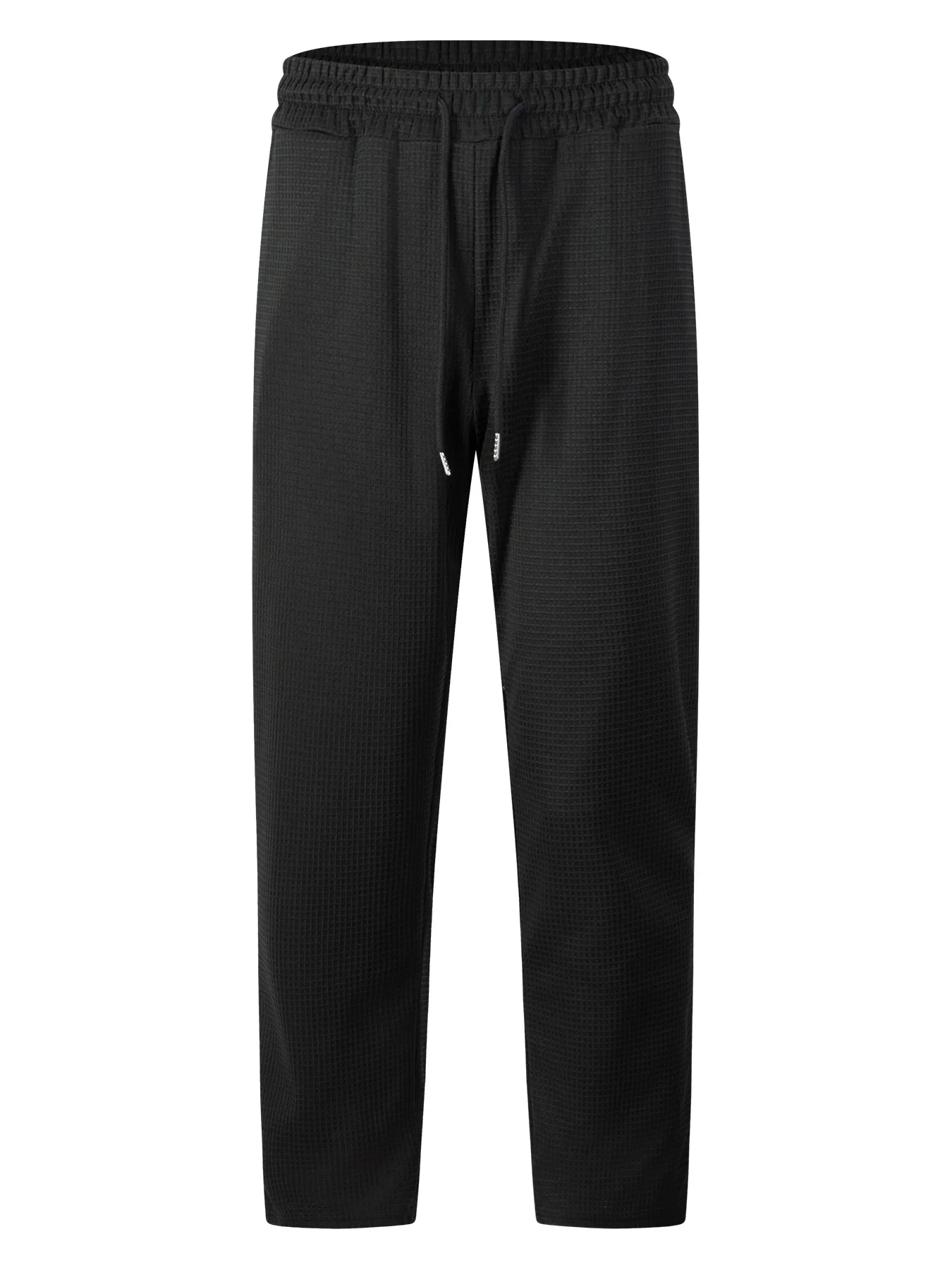 2026 Heißer Verkauf Europäisch-Amerikanische Herren Waffelstrick Gerade Hose mit Elastischem Kordelzug Atmungsaktive Lockere Streetwear Jogginghose – Detail 13