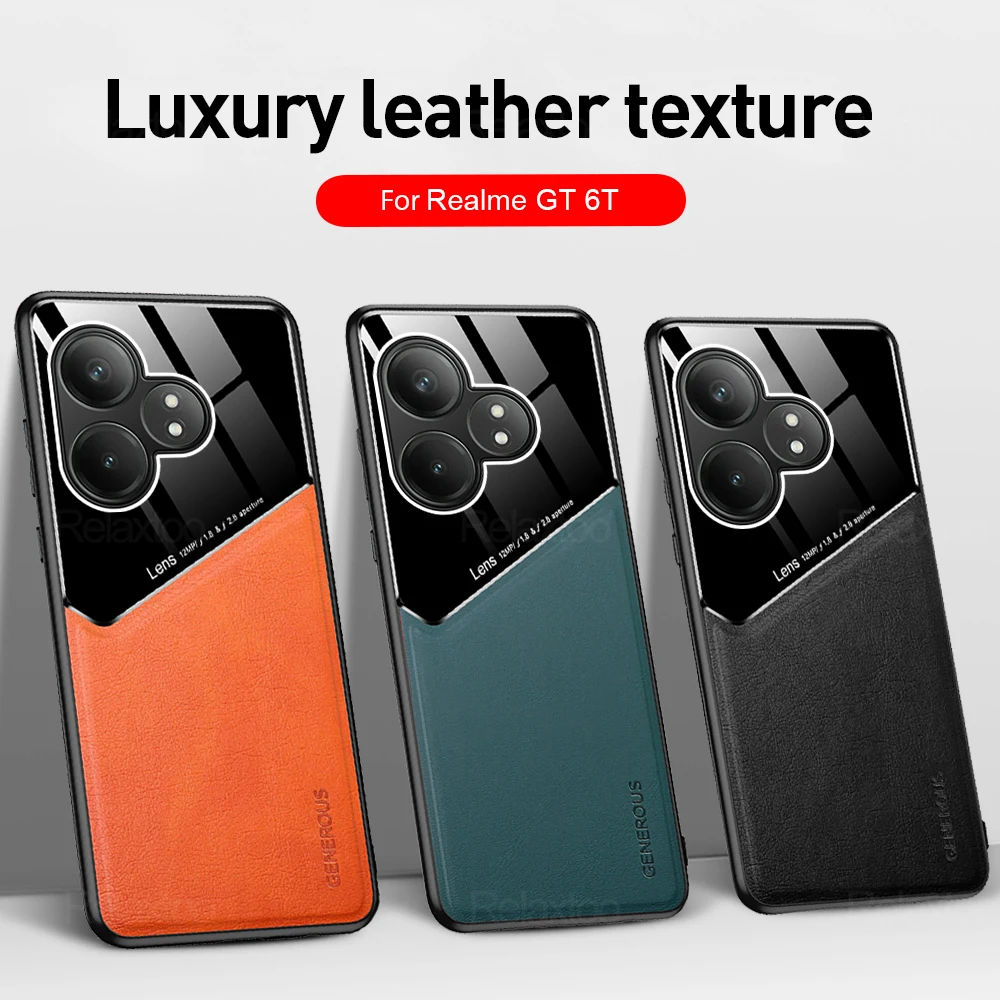 For Realme GT Neo6 SE Magnetic Luxury leather Full Lens Protective Case For Realme GT 6T GT 6 Neo 6 SE Anti Scratch Coque Fundas