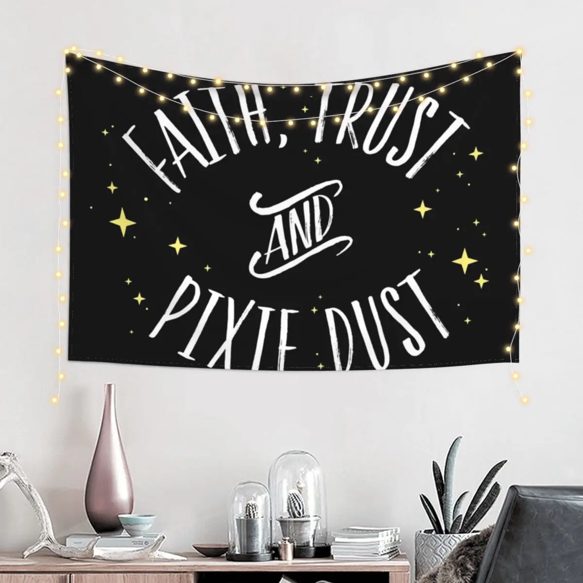 Faith Trust and Pixie Dust // Peter Pan Tshirt Tapestry Decorations For Room On The Wall Home Decorators Tapestry