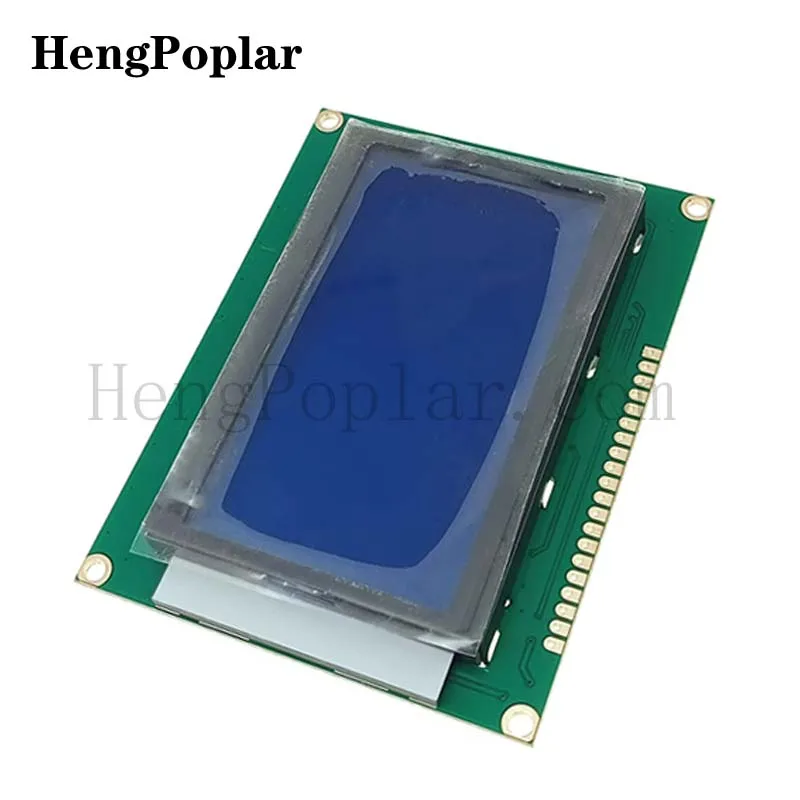 Módulos de exibição LCD 12864B Tela azul com luz de fundo 5V ST7920 12864 lib Display LCD de porta paralela para Arduino
